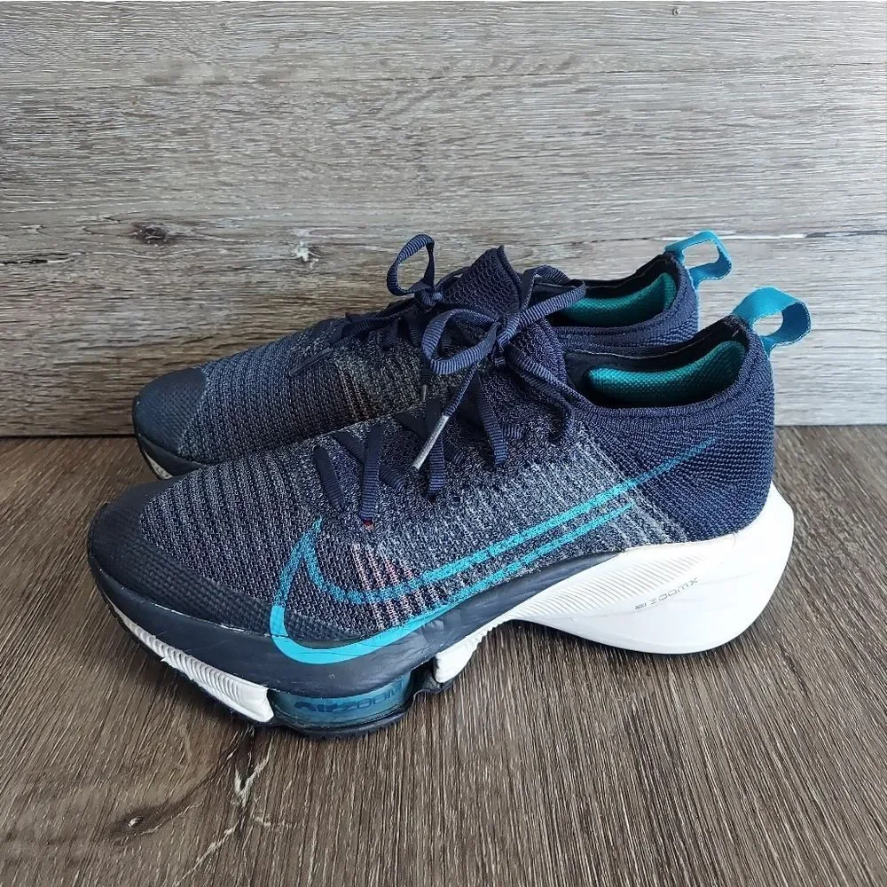 Nike Air Zoom Tempo Next% Flyknit Running Shoe College Navy Size 6.5